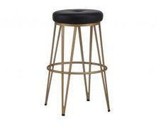 Load image into Gallery viewer, Matthews Swivel Barstool - Champagne Gold - Onyx - Windsorchrome

