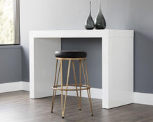 Load image into Gallery viewer, Matthews Swivel Barstool - Champagne Gold - Onyx - Windsorchrome
