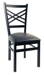 Chair metal tall X back - Windsorchrome