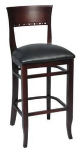 Wood stool Biedermier - Windsorchrome