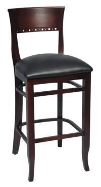 Wood stool Biedermier - Windsorchrome