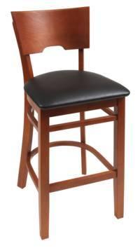 Wood stool Solid Back - Windsorchrome